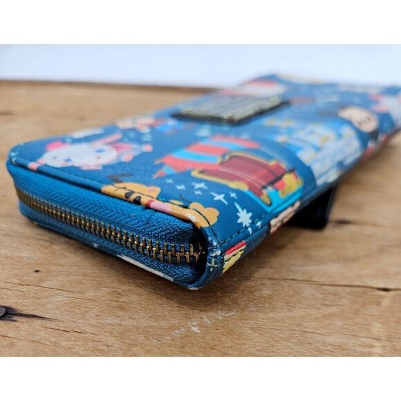 Loungefly Disney Parks Chibi Blue Wallet Characters Attraction Treats Mickey - Picture 5 of 10